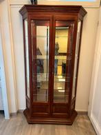 Eikenhouten vitrine kast, Ophalen, Met deur(en), Klassiek, Eikenhout