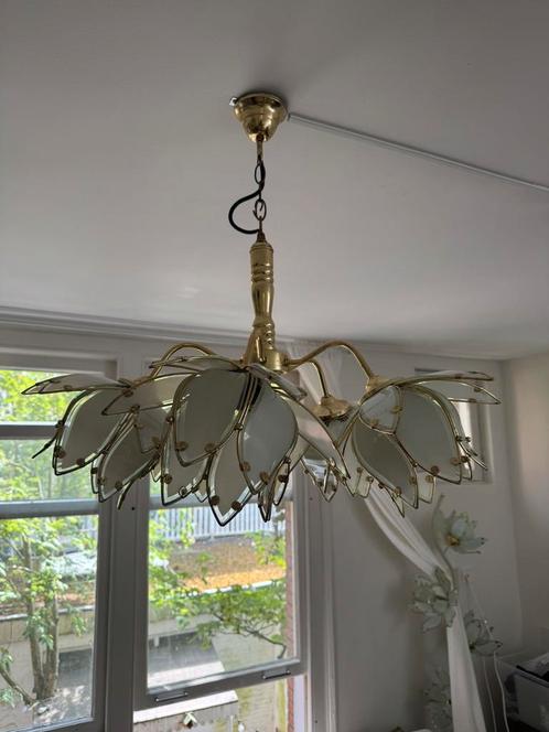 Lotus lamp kroonluchter, Huis en Inrichting, Lampen | Kroonluchters, Zo goed als nieuw, Ophalen