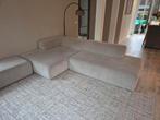 Bank beige met hocker, Huis en Inrichting, Ophalen, Zo goed als nieuw, Stof