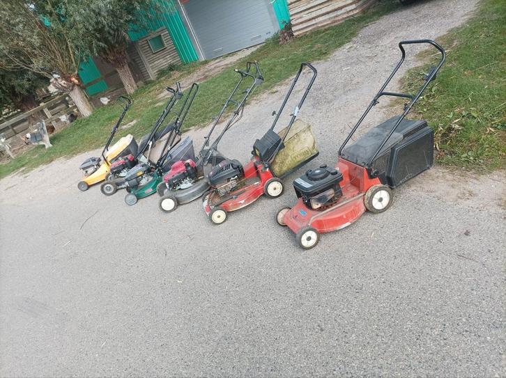 7 loopmaaiers, Tuin en Terras, Grasmaaiers, Gebruikt, Benzine-grasmaaier, Opvangzak, Opvangbak, Ophalen