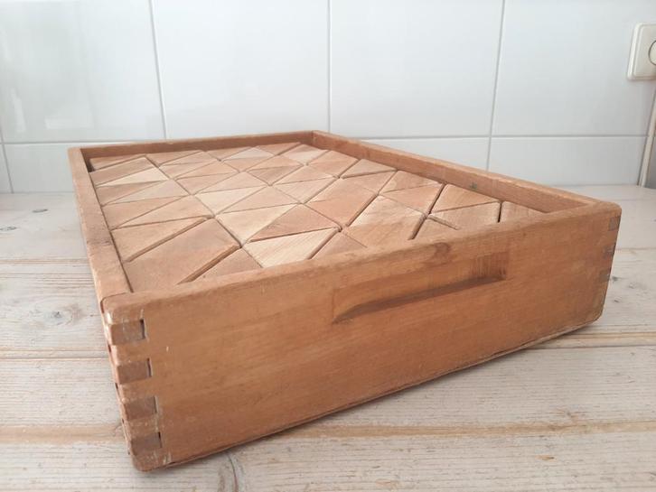 Set grote blank houten blokken in houten kist 48-delig, Kinderen en Baby's, Speelgoed | Houten speelgoed, Zo goed als nieuw, Ophalen of Verzenden