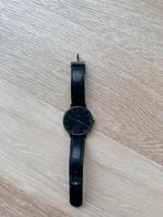 Cluse horloge zwart leer - batterij vervangen, Overige merken, Staal, Polshorloge, Ophalen of Verzenden