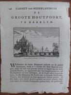 58 / Groote Hout Poort te Haarlem Gravure 18e eeuw, Antiek en Kunst, Kunst | Etsen en Gravures, Ophalen of Verzenden