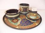 Zuid Holland Gouda plateel keramiek rookstel jr.1916-1923., Antiek en Kunst, Ophalen of Verzenden