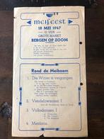 Oude flyer van Meifeest in 1947 te Bergenopzoom, Verzamelen, Tijdschriften, Kranten en Knipsels, 1940 tot 1960, Nederland, Knipsel(s)