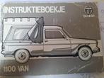 Talbot 1100 van instruktieboekje Fourgonnette 1981, Ophalen of Verzenden