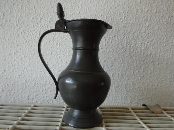 tinnen kannetje met deksel, engeltjestin, Antiek en Kunst, Antiek | Tin, Ophalen of Verzenden