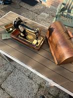 Antieke Singer Naaimachine met Koffer, Antiek en Kunst, Antiek | Naaimachines, Ophalen of Verzenden
