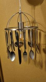 Plafondlamp Besteklamp RVS, Huis en Inrichting, Ophalen, Zo goed als nieuw, Rvs of Chroom