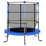 Trampoline met veiligheidsnet rond 140x160 cm blauw, Verzenden, Nieuw