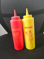 Mosterd en Ketchup Flessen - Plastic, Ophalen of Verzenden, Gebruikt