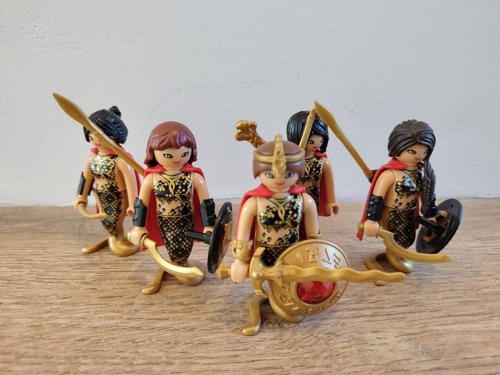 Playmobil poppetjes ridders slang goud rood (custom), Kinderen en Baby's, Speelgoed | Playmobil, Zo goed als nieuw, Los playmobil