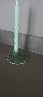 Handgemaakt keramiek kandelaar, Huis en Inrichting, Overige materialen, Nieuw, Ophalen of Verzenden, Groen