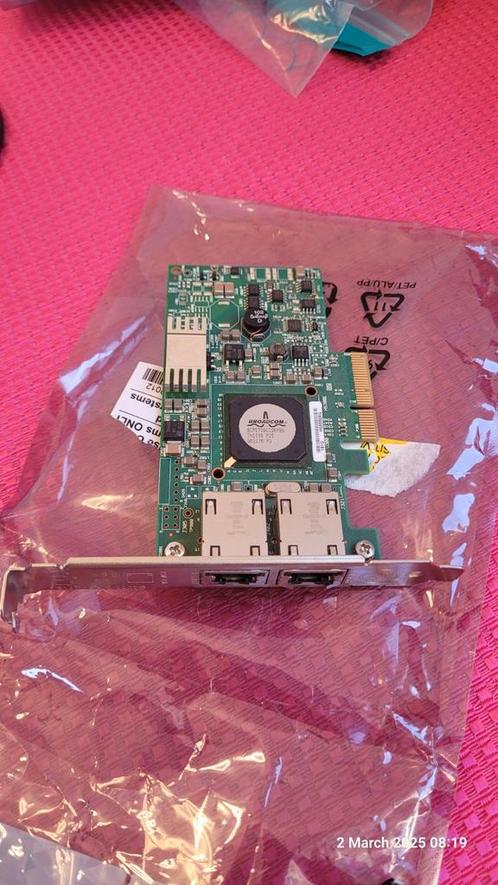 Broadcom 0F169G PCIe Server Network Card | 2x 1GbE Poorten, Computers en Software, Netwerkkaarten, Ophalen of Verzenden