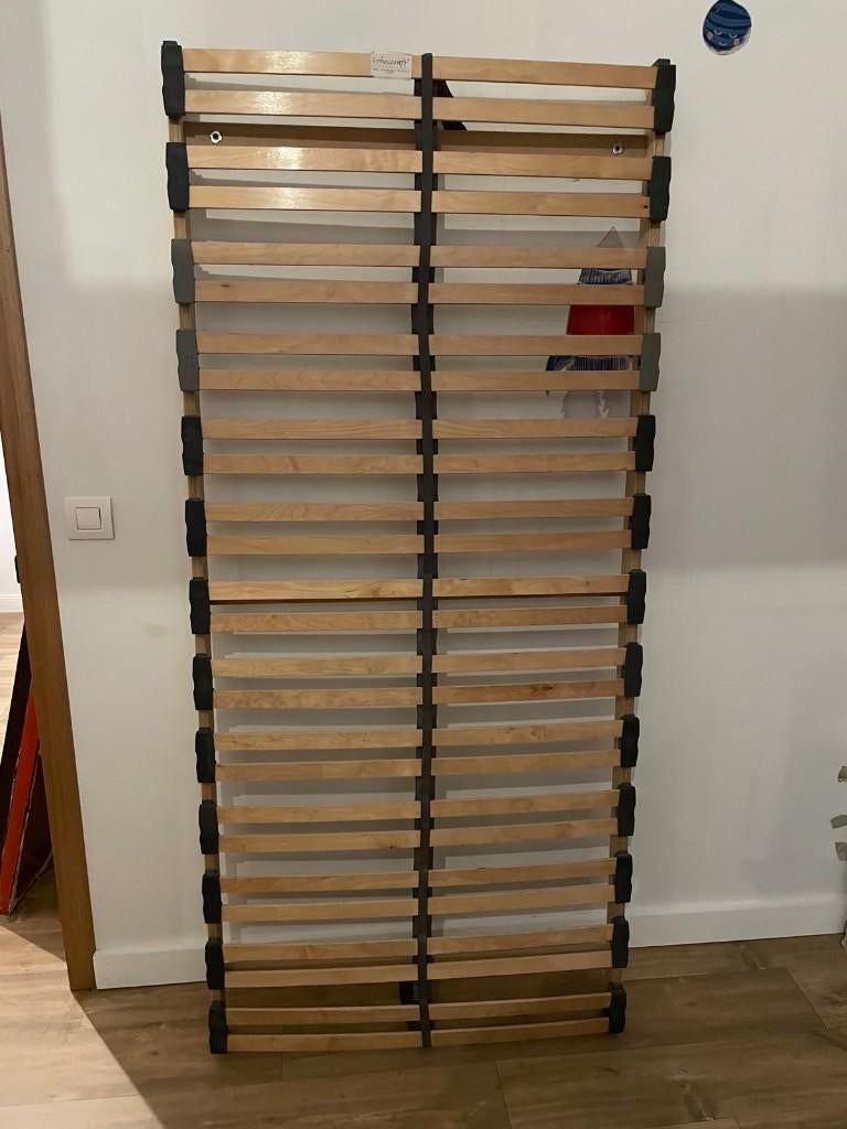 Ethnicraft Slatted bad base 200x90x9cm, Ophalen, Gebruikt, 90 cm, Eenpersoons