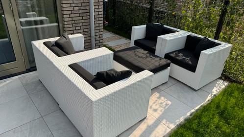 Complete Arbrini tuinset wit, Tuin en Terras, Tuinsets en Loungesets, Zo goed als nieuw, Loungeset, 4 zitplaatsen, Stoel, Ophalen