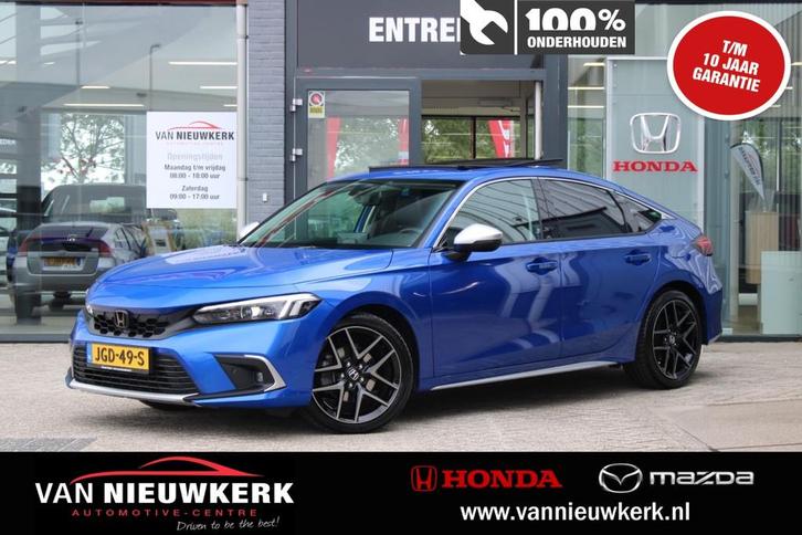 HONDA Civic 2.0 HYBRID 184PK Automaat | Advance | Panoramada, Auto's, Honda, Bedrijf, Te koop, Civic, ABS, Achteruitrijcamera