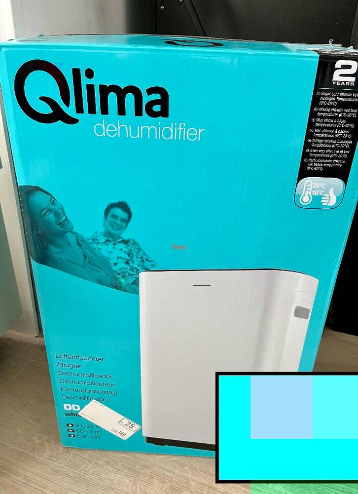 Qlima luchtontvochtiger, Witgoed en Apparatuur, Luchtbehandelingsapparatuur, Zo goed als nieuw, Luchtontvochter, Ophalen