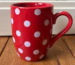 Mok 10cm hoog  rood met witte stippen polkadot paddenstoel, Ophalen of Verzenden, Zo goed als nieuw, Overige stijlen, Kop(pen) en/of Schotel(s)