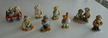 8 Vintage Cherished Teddies Beeldjes uit de Jaren 90 beschikbaar voor biedingen