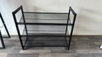 Schoenenrek aluminium/zwart – 3 verdiepingen – 62x73x30 cm, Ophalen, Zo goed als nieuw