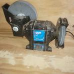 Ferm dubbele slijpmachine 250W –, Doe-het-zelf en Verbouw, Gereedschap | Slijpmachines, Ophalen of Verzenden, Gebruikt, Minder dan 700 watt