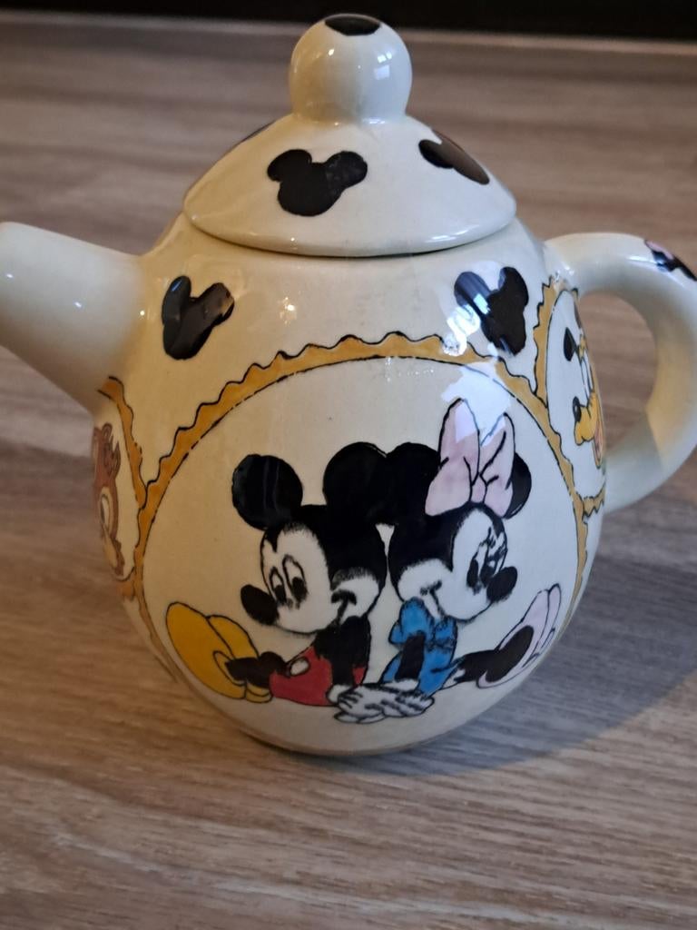 Disney Theepot - Handgeschilderd Keramiek, Ophalen of Verzenden