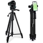 Gratis Camera Statief Zwart voor Camera of Telefoon, Ophalen of Verzenden, Nieuw, 150 tot 175 cm, Driepoot