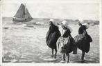 Walcheren, Zeegezicht, meisjes, klederdracht, zeilschip, Verzenden, 1940 tot 1960, Gelopen, Zeeland