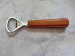 Art deco fles opener, Duits, metaal met bakeliet greep, Verzenden
