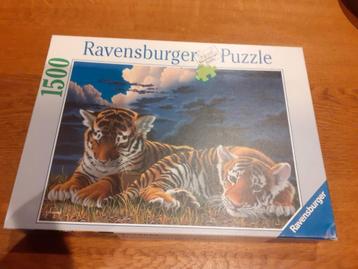 RAVENSBURGER PUZZEL TIJGERS 1500 STUKS  beschikbaar voor biedingen