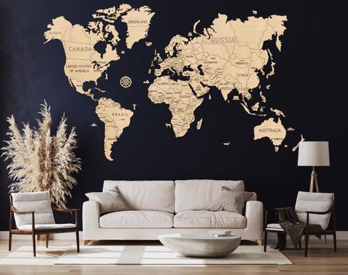 3D Houten Puzzel World Map XXL Muur Decoratie - DIY Wood, Hobby en Vrije tijd, Denksport en Puzzels, Nieuw, Rubik's of 3D-puzzel