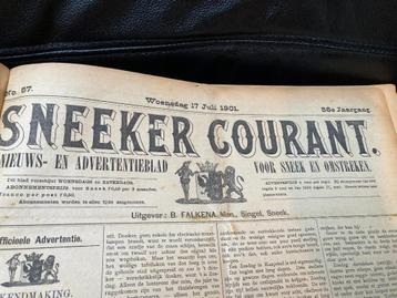 Sneek Sneeker Courant 1901 historie 48 edities ingebonden  beschikbaar voor biedingen