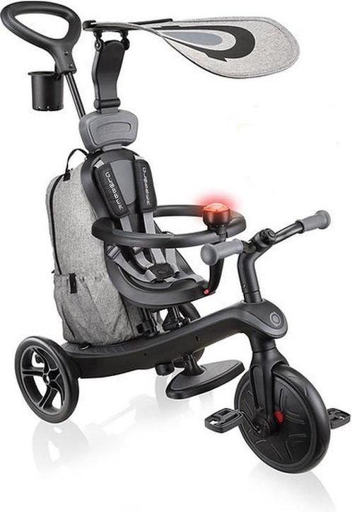 Nieuwe Globber Trike 4 in 1 Deluxe Play in Zwart-Grijs, Fietsen en Brommers, Fietsen | Driewielers, Nieuw, Duwstang, Verstelbare zitting