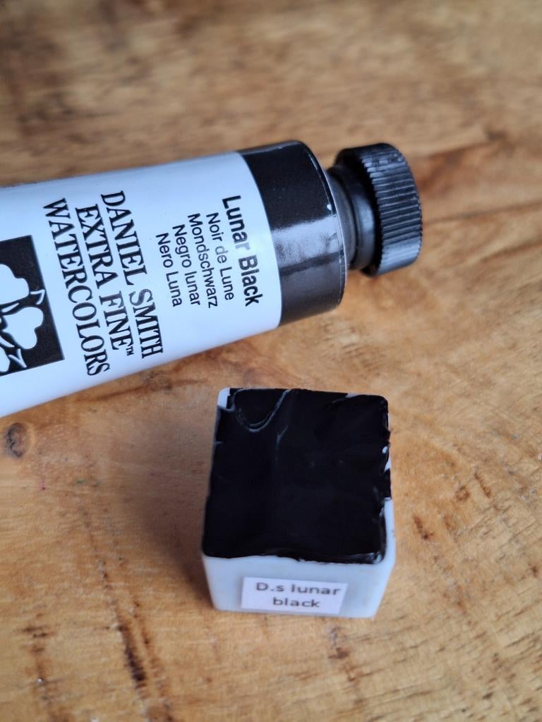 Daniel Smith Lunar Black Aquarel - ½ napje, Ophalen of Verzenden, Nieuw, Waterverf
