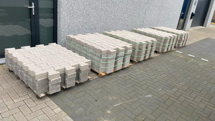 33m2 Nieuwe H-profiel stenen incl. passtenen, Tuin en Terras, Tegels en Klinkers, Nieuw, Klinkers, Beton, 10 m² of meer, Ophalen of Verzenden