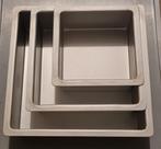 Taartpan PME vierkant set/3, Hobby en Vrije tijd, Taarten en Cupcakes maken, Ophalen of Verzenden, Zo goed als nieuw, Bakvorm