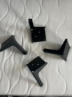 Meubelpoten zwart staal, voor bank of anders, Tafelpoot, Minder dan 50 cm, Rond, Nieuw