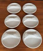 6 barbotine aspergeborden, Ophalen of Verzenden, Zo goed als nieuw, Bord(en), Overige stijlen