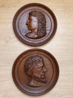 2 prachtige houten wandborden, Antiek en Kunst, Antiek | Wandborden en Tegels, Ophalen of Verzenden