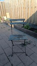 3 tuin stoelen met tafeltje., Ophalen of Verzenden, Gebruikt, Hout, Inklapbaar