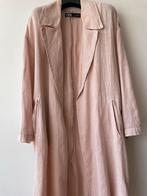 Zara Linnen Trenchcoat Roze Maat M-L oversized, Zara, Maat 42/44 (L), Ophalen of Verzenden, Zo goed als nieuw