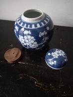 Oude Chinese prunus gemberpot compleet met kurk stopper, Antiek en Kunst, Antiek | Porselein, Ophalen of Verzenden