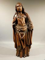 Antiek eiken beeld Maria Madonna 17e  - 18e eeuw hout, Antiek en Kunst, Verzenden