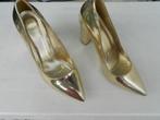 Dames schoenen maat 39 goudkleur, brede hoge hak 3x3x10cm., Ophalen, Pumps, Overige kleuren, Givana