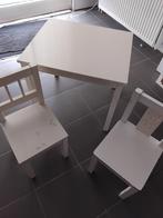 Tafel en 2 kinderstoeltjes, Kinderen en Baby's, Kinderkamer | Tafels en Stoelen, Ophalen, Gebruikt, Tafel(s) en Stoel(en)