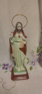 125 Beeld van Heilig Hart van Jezus - porselein, Ophalen of Verzenden, Zo goed als nieuw, Beeld(je), Christendom | Katholiek