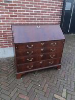 Antieke Engelse Mahonie Secretaire Klep Buro 18e eeuws, Ophalen