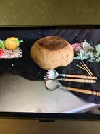 Houten salade set, Ophalen of Verzenden, Zo goed als nieuw