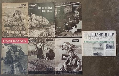 7 tijdschriften over o.a. de watersnoodramp Zeeland 1953, Boeken, Tijdschriften en Kranten, Gelezen, Overige typen, Ophalen of Verzenden
